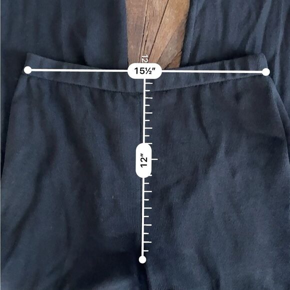 St. John Santana Knit Wool Pull On Wide Leg in Black - Picture 8 of 9